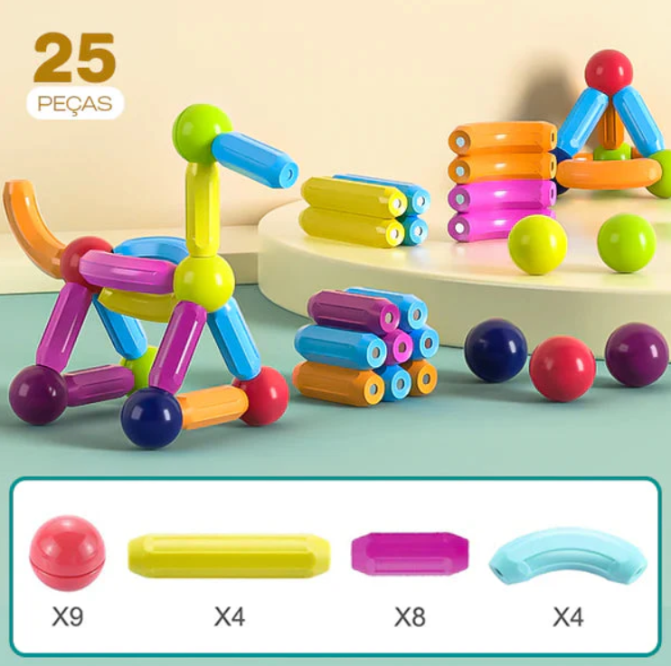 MagnoToys - Blocos Magnéticos Construtivos