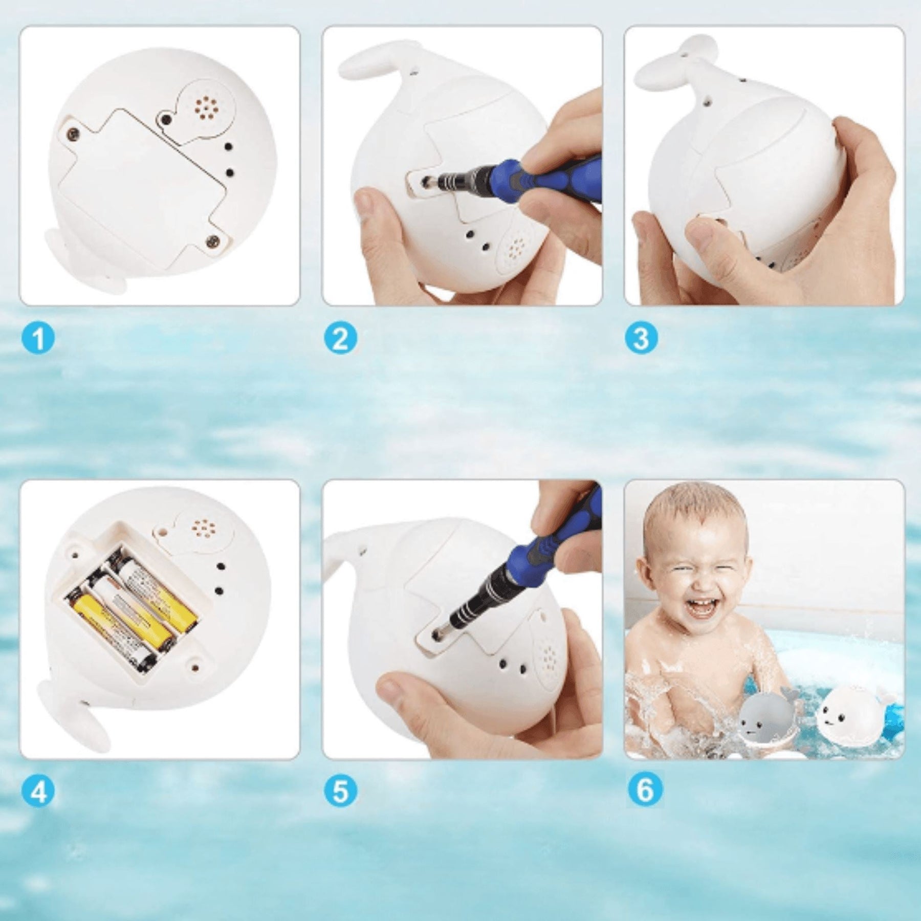Baleia Splash - Brinquedo de Banho para Bebês