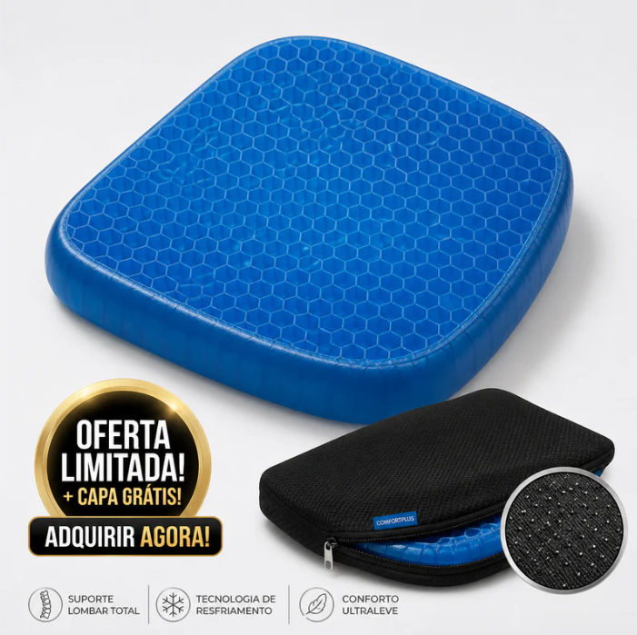 Almofada Ortopédica ComfortPulse Pro - Alívio Total (Capa de Brinde)