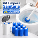Kit Limpeza Sanitária - Escova + Suporte de Parede (24 Refis GRÁTIS)
