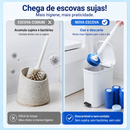 Kit Limpeza Sanitária - Escova + Suporte de Parede (24 Refis GRÁTIS)