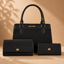 Conjunto Valentina™ |  Bolsa Tote Estruturada + Clutch + Carteira