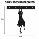 Porta Chaves Gatinho Pendurado - Decoração em MDF