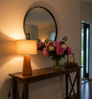 Abajur Âmbar | Base em Madeira Pinus