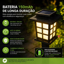 Kit Luminária Solar Brilho Noturno - Espeto Decorativo LED