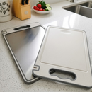 Tábua Inox Dupla Face com Afiador de Facas