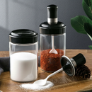 Kit de Porta Condimentos de Vidro Premium com Tampa Hermética e Colher