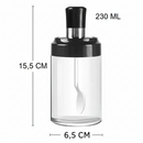 Kit de Porta Condimentos de Vidro Premium com Tampa Hermética e Colher