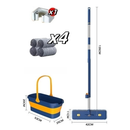 KIT 9 Conjunto De Esfregão E Balde Dobrável De Microfibra Com Raspador De Desaguamento S10