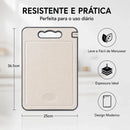Tábua Inox Dupla Face com Afiador de Facas