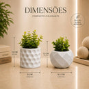 Kit 6 Vasos Decorativos Verde Encanto + Plantas Artificiais Grátis
