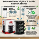Porta Temperos Giratório 360° - LEVE 9 POTES DE VIDRO DE BRINDE