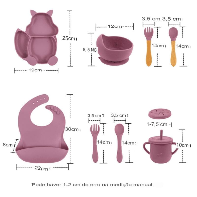 Mundo Baby - Kit Refeição com 8 Peças