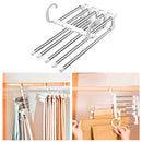 CabideFlex - Kit de Cabide Retrátil Organizador 5 em 1 Dobrável em Aço Inox