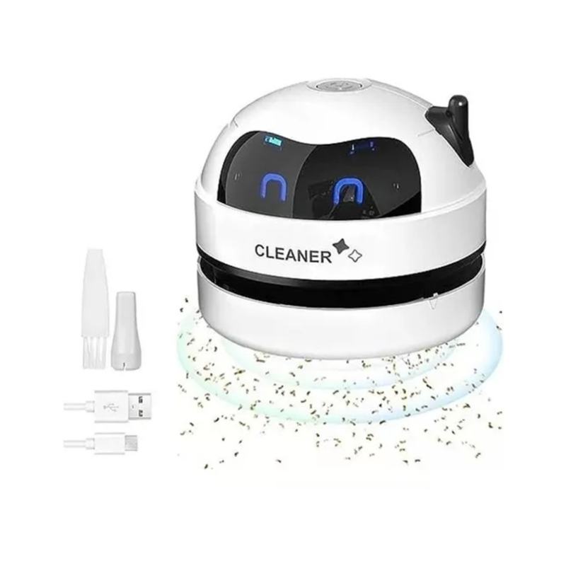 Mini Robô Aspirador Inteligente De Pó Para Limpeza De Teclados Mesas Cantos