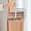 CabideFlex - Kit de Cabide Retrátil Organizador 5 em 1 Dobrável em Aço Inox