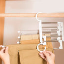 CabideFlex - Kit de Cabide Retrátil Organizador 5 em 1 Dobrável em Aço Inox