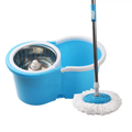 Kit Mop Giratório Com Balde e Cesto de Centrifugação Em Inox