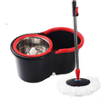 Kit Mop Giratório Com Balde e Cesto de Centrifugação Em Inox