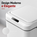Lixeira Inteligente Automática 15L Sem Toque Sensor Infravermelho Tampa Automática Cozinha Banheiro