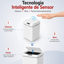 Lixeira Inteligente Automática 15L Sem Toque Sensor Infravermelho Tampa Automática Cozinha Banheiro