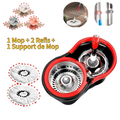 Kit Mop Giratório Com Balde e Cesto de Centrifugação Em Inox