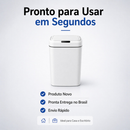 Lixeira Inteligente Automática 15L Sem Toque Sensor Infravermelho Tampa Automática Cozinha Banheiro