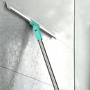 Rodo de Silicone Cabo Para Limpeza de Piso Vidros Com Gancho Secos e Molhados Uso Duplo Vassoura Mágica